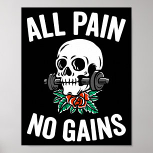 Grappige Gym Fitness Workout Parodie Alle Pijn Gee Poster