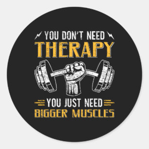 Grappige Gym Gezegde Humor Workout Quote Bodybuild Ronde Sticker