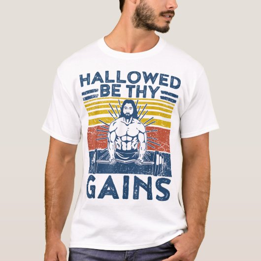 Grappige Gym Hallow Be Thy Winst Fitness Workout J T-shirt (Voorkant)