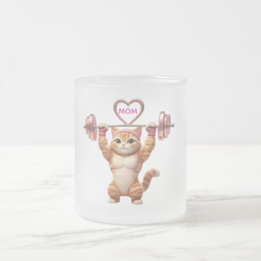Grappige Gym Kat Moeder Mok – Moederdag Fitness Ca (Center)