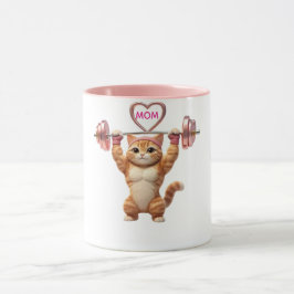 Grappige Gym Kat Moeder Mok – Moederdag Geschenk