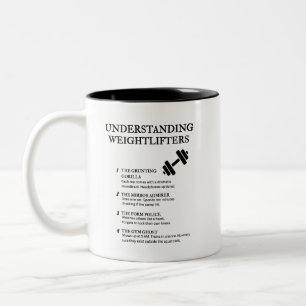 Grappige Gym Life Definities Tweekleurige Koffiemok