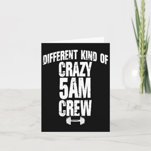 Grappige Gym Lover Workout Squad 5am Crew Exercise Kaart (Voorkant)