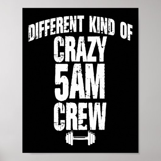 Grappige Gym Lover Workout Squad 5am Crew Exercise Poster (Voorkant)