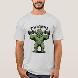 Grappige Gym Monster Lifting Gewichten Cartoon T-shirt