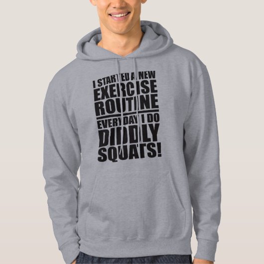Grappige Gym Quote - Diddly Squats Hoodie (Voorkant)