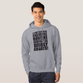 Grappige Gym Quote - Diddly Squats Hoodie (Voorkant volledig)