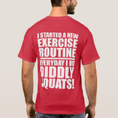 Grappige Gym Quote - Diddly Squats T-shirt (Achterkant)