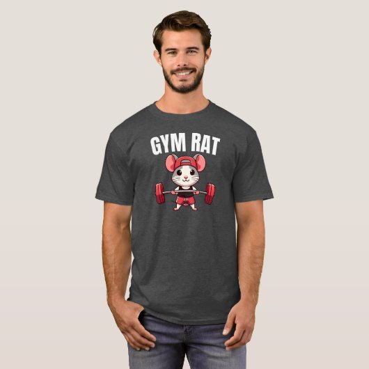 Grappige Gym Rat T-shirt (Voorkant volledig)
