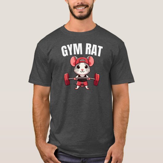 Grappige Gym Rat T-shirt (Voorkant)