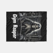 Grappige Gym Reaper Workout Bodybuilding Fleece Deken (Voorkant (Horizontaal))