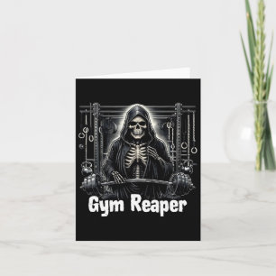 Grappige Gym Reaper Workout Bodybuilding Kaart