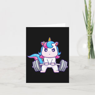 Grappige Gym Shirten Deadlifting Unicorn - Workout Kaart