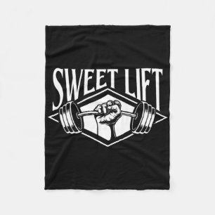 Grappige Gym Shirten Sweet Lift - Workout Gym Weig Fleece Deken