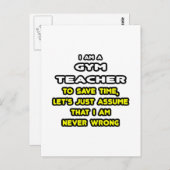 Grappige Gym Teacher T-shirts en geschenken Briefkaart (Voorkant / Achterkant)