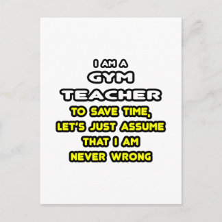 Grappige Gym Teacher T-shirts en geschenken Briefkaart