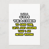 Grappige Gym Teacher T-shirts en geschenken Briefkaart (Voorkant)