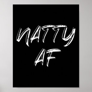 Grappige Gym Workout 100% Natty AF Bodybuilding Ve Poster