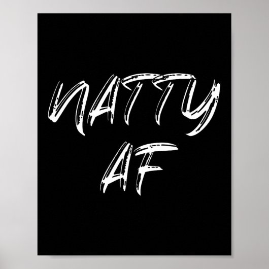 Grappige Gym Workout 100% Natty AF Bodybuilding Ve Poster (Voorkant)