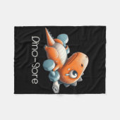 Grappige Gym Workout Dinosaurus Gewichtheffen Gym Fleece Deken (Voorkant (Horizontaal))