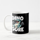 Grappige Gym Workout Dinosaurus Gewichtheffen Gym  Koffiemok (Links)