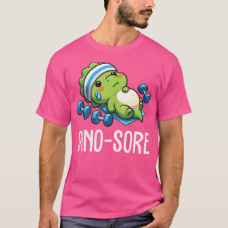Grappige Gym Workout Dinosaurus Gewichtheffen Gym  T-shirt