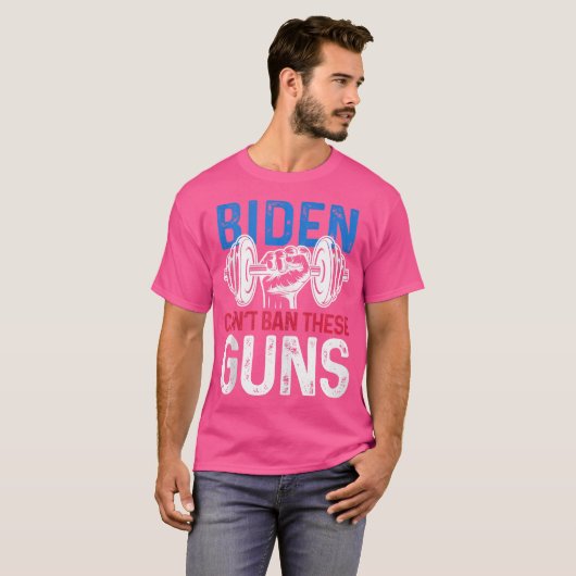 Grappige Gym Workout Gewichtheffen Biden kan het n T-shirt (Voorkant volledig)