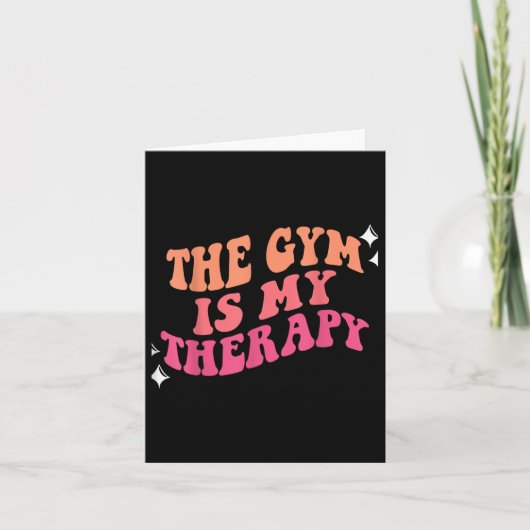 Grappige Gym Workout Motivatie Dit is mijn therapi Kaart (Voorkant)