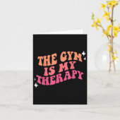 Grappige Gym Workout Motivatie Dit is mijn therapi Kaart (Gele Bloem)