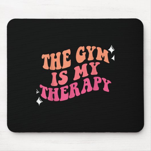 Grappige Gym Workout Motivatie Dit is mijn therapi Muismat (Voorkant)