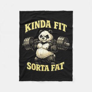 Grappige gympanda_ een beetje fit ietwat dik gewic fleece deken