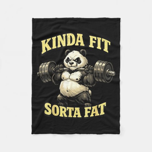 Grappige gympanda_ een beetje fit ietwat dik gewic fleece deken (Voorkant)