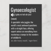 Grappige gynaecoloog definitie gynaecoloog briefkaart (Voorkant)