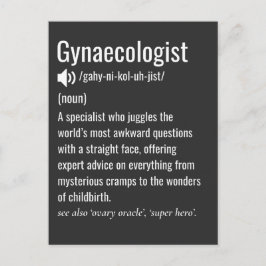 Grappige gynaecoloog definitie gynaecoloog briefkaart