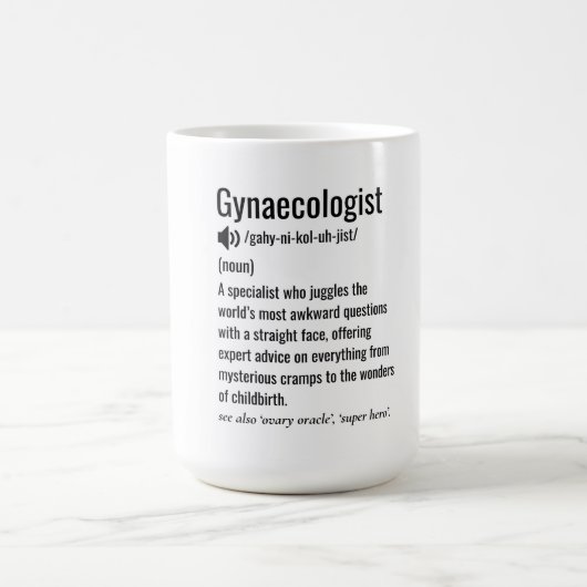 Grappige gynaecoloog definitie gynaecoloog koffiemok (Center)