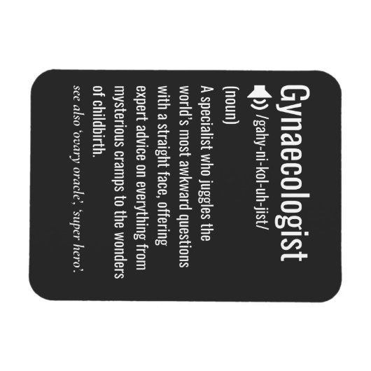 Grappige gynaecoloog definitie gynaecoloog magneet (Horizontaal)