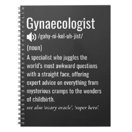 Grappige gynaecoloog definitie gynaecoloog notitieboek