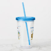 Grappige haai aangepaste naam tumbler acryl drinkbeker (Links)