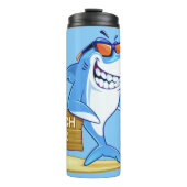 Grappige haai aangepaste naam tumbler thermosbeker (Voorkant)
