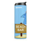 Grappige haai aangepaste naam tumbler thermosbeker (Gedraaid links)