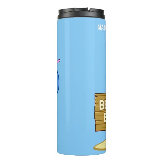 Grappige haai aangepaste naam tumbler thermosbeker (Achterkant)