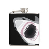 Grappige Haai Aanval Heupfles (Voorkant)