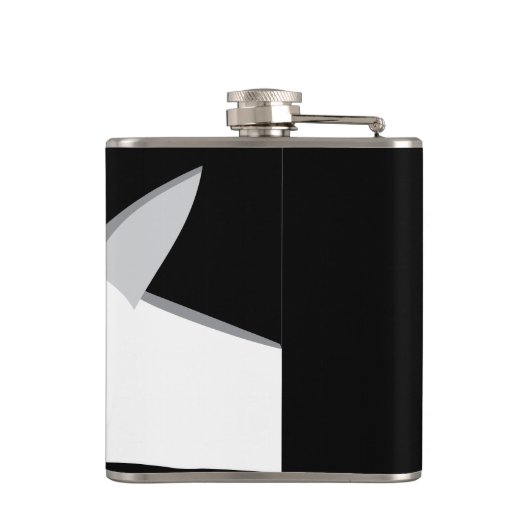 Grappige Haai Aanval Heupfles (Achterkant)