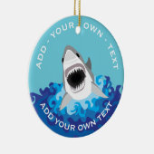 Grappige Haai Aanval Keramisch Ornament (Rechts)