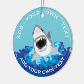 Grappige Haai Aanval Keramisch Ornament (Links)