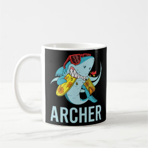 Grappige Haai - Archer Name Koffiemok