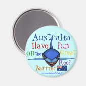 Grappige haai Australië Great Barrier Reef magneet (Voorkant / Achterkant)