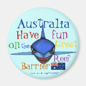 Grappige haai Australië Great Barrier Reef magneet (Voorkant)
