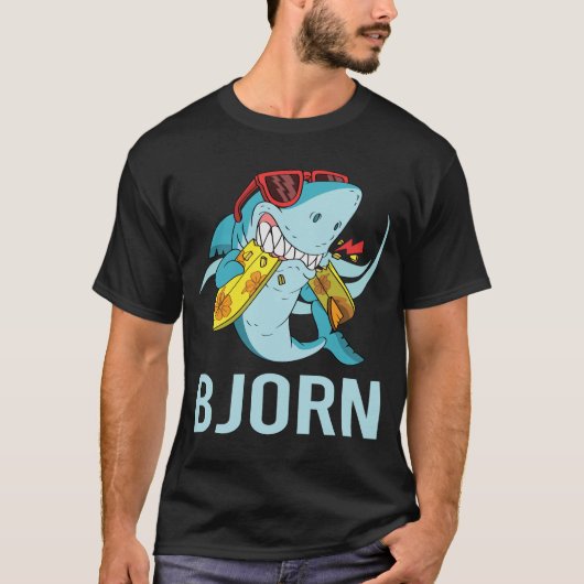 Grappige haai - Bjorn naam T-shirt (Voorkant)