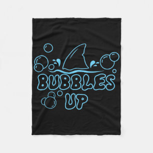 Grappige haai bubbelt up haaien liefhebbers vakant fleece deken